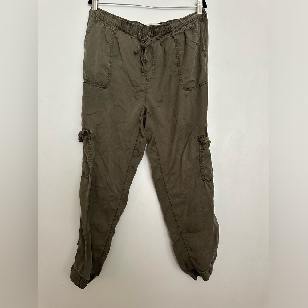 C & C California Light Wash Lyocell Olive Jogger Cargo